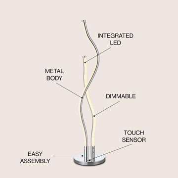Cairo 26.25" LED Integrated Table Lamp - JONATHAN Y